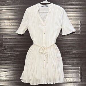 Zara Cream Collared Top